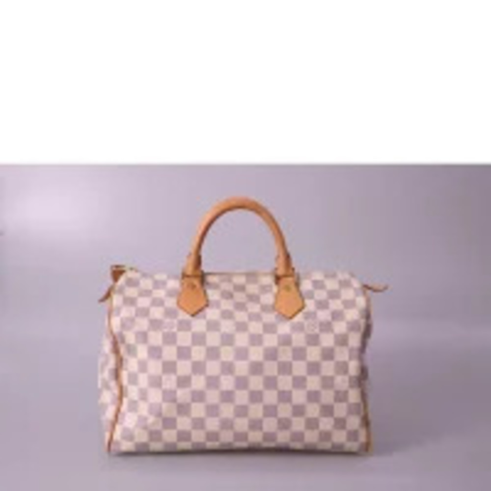 Louis Vuitton Damier AB Speedy White Azur White